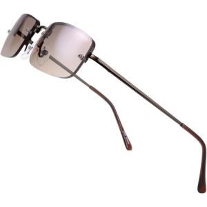 imageThe Fresh Minimalist Small Rectangular Sunglasses Clear Eyewear Spring Hinge  Gift Box Package 202Copper Gradient Brown 51