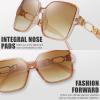 imageThe Fresh Womens Oversized Square Hybrid Butterfly Fashion Sunglasses  Exquisite Packaging738904champagne  Gradient Brown