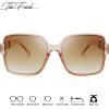 imageThe Fresh Womens Oversized Square Hybrid Butterfly Fashion Sunglasses  Exquisite Packaging738904champagne  Gradient Brown