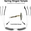 image:imageThe Fresh Minimalist Small Rectangular Sunglasses Clear Eyewear Spring Hinge  Gift Box Package 307Silver Clear 57