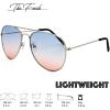 image:imageThe Fresh Classic Metal Frame Oceanic Color Lens Aviator Sunglasses Gift Box1silver