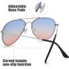 image:imageThe Fresh Classic Metal Frame Oceanic Color Lens Aviator Sunglasses Gift Box1silver