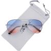image:imageThe Fresh Classic Metal Frame Oceanic Color Lens Aviator Sunglasses Gift Box1silver