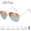 image:imageThe Fresh Classic Metal Frame Oceanic Color Lens Aviator Sunglasses Gift Box2gold