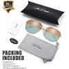 image:imageThe Fresh Classic Metal Frame Oceanic Color Lens Aviator Sunglasses Gift Box2gold