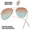 image:imageThe Fresh Classic Metal Frame Oceanic Color Lens Aviator Sunglasses Gift Box2gold