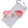 image:imageThe Fresh Classic Metal Frame Oceanic Color Lens Aviator Sunglasses Gift Box4gold