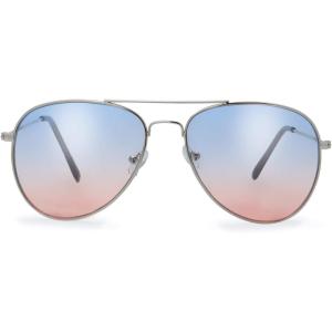 image:imageThe Fresh Classic Metal Frame Oceanic Color Lens Aviator Sunglasses Gift Box1silver