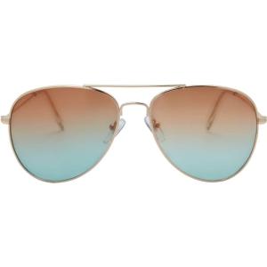image:imageThe Fresh Classic Metal Frame Oceanic Color Lens Aviator Sunglasses Gift Box2gold