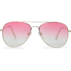 image:imageThe Fresh Classic Metal Frame Oceanic Color Lens Aviator Sunglasses Gift Box4gold