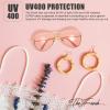 image:imageThe Fresh Metal Crossbar Fashion Color Tinted Flat Lens Stylish Sunglasses with Gift Box