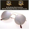image:imageThe Fresh Small Lightweight Round Flat Lens Sunglasses for Men Women Vintage DoubleSingle Bridge Frame