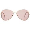 image:imageThe Fresh Metal Crossbar Fashion Color Tinted Flat Lens Stylish Sunglasses with Gift Box