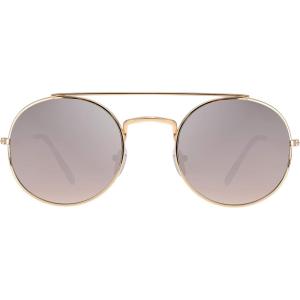 image:imageThe Fresh Small Lightweight Round Flat Lens Sunglasses for Men Women Vintage DoubleSingle Bridge Frame
