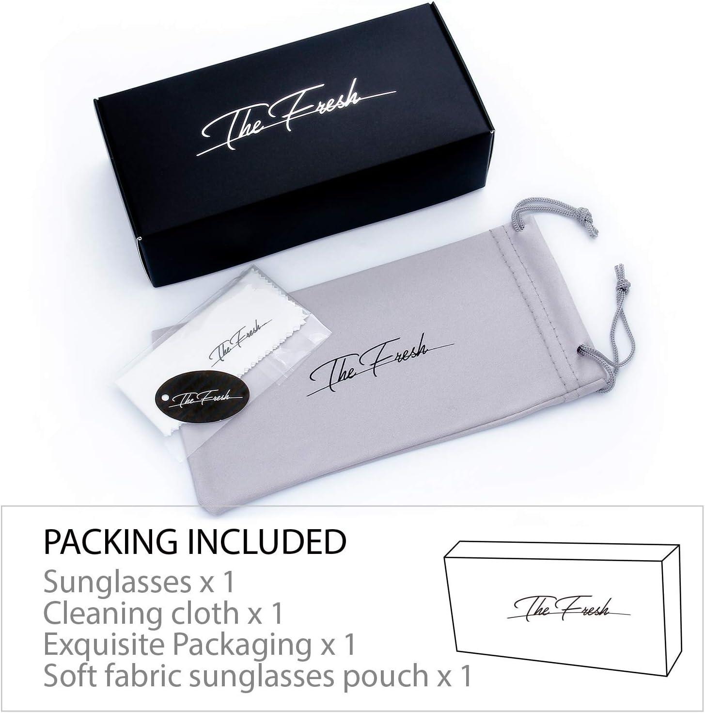 image:imageThe Fresh Retro Chunky Frame Ocean Colored Lens Oversized Round Sunglasses Gift Box