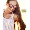 image:imageThe Fresh Classic Shaped Horn Rimmed Sunglasses Spring Temple for Men Women