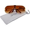 image:imageThe Fresh Gradient Color Single Lens Metal Wraparound Shield Sunglasses with Gift Box