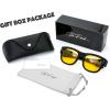 image:imageThe Fresh HD Night Vision Driving Wrap Around Polarized Oversized Sunglasses AntiGlare Yellow Lens for Prescription Glasses Gift Box 6Rubber Black 70
