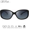 image:imageThe Fresh Polarized Vintage Classic Square Trendy Sunglasses  Exquisite PackagingShiny Black  Grey Gradient