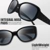 image:imageThe Fresh Polarized Vintage Classic Square Trendy Sunglasses  Exquisite PackagingShiny Black  Grey Gradient