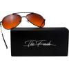image:imageHD High Definition Vision Driving Golf Classic Large Metal Frame Blue Blocker Lens Aviator Sunglasses  Exquisite Packaging
