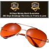 image:imageThe Fresh HD High Definition Vision Driving Golf Classic Large Metal Frame Blue Blocker Lens Aviator Sunglasses with Gift Box