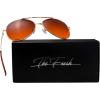 image:imageThe Fresh HD High Definition Vision Driving Golf Classic Large Metal Frame Blue Blocker Lens Aviator Sunglasses with Gift Box