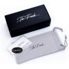image:imageThe Fresh Rimless Spring Hinged Vintage Rectangle Sunglasses with Gift Box 4Shiny Brown Brown