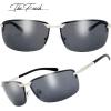 image:imageThe Fresh Rimless Spring Hinged Vintage Rectangle Sunglasses with Gift Box 6Matte Silver Grey