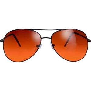image:imageHD High Definition Vision Driving Golf Classic Large Metal Frame Blue Blocker Lens Aviator Sunglasses  Exquisite Packaging