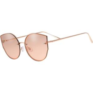 image:imageOversized Sunglasses for Women Colorful Cat Eye Sunglasses with Rimless Design  Gift Box Packaged