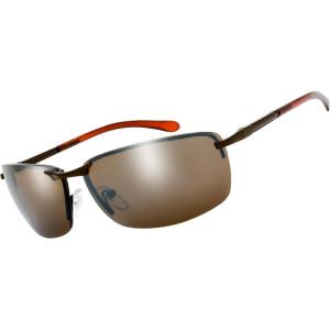 image:imageThe Fresh Rimless Spring Hinged Vintage Rectangle Sunglasses with Gift Box 4Shiny Brown Brown