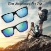 image:image2 Pack Unisex Classic Rectangular Sunglasses for Men Retro UV400 Fashion Designer Sun glasses