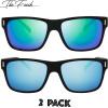 image:image2 Pack Unisex Classic Rectangular Sunglasses for Men Retro UV400 Fashion Designer Sun glasses