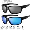 image:image2 Pairs Polarized Sports Sunglasses for Men Women Baseball Running Cycling Fishing Driving Golf Softball Hiking Sun Glasses S111Shiny Black Grey amp Sky Blue Mirror