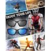 image:image2 Pairs Polarized Sports Sunglasses for Men Women Baseball Running Cycling Fishing Driving Golf Softball Hiking Sun Glasses S111Shiny Black Grey amp Sky Blue Mirror