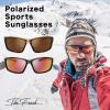 image:imageThe Fresh 2 Pairs Polarized Sports Sunglasses for Men Women Baseball Running Cycling Fishing Driving Golf Softball Hiking Sun Glasses S115Shiny Demi amp Black Brown amp Red Mirror