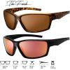 image:imageThe Fresh 2 Pairs Polarized Sports Sunglasses for Men Women Baseball Running Cycling Fishing Driving Golf Softball Hiking Sun Glasses S115Shiny Demi amp Black Brown amp Red Mirror