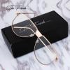 image:imageThe Fresh Fashion Designer Metal frame Clear Lens Aviator Sunglasses Gift Box