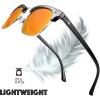 image:imageThe Fresh Semi Rimless Sunglasses Women Men Retro Brand Sun Glasses  Gift Box Package RV01Black RedOrange