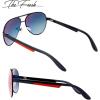 image:imageThe Fresh Steel Leather Frame Real Revo Mirror Lens Active Aviator Sunglasses Gift Box