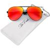 image:imageThe Fresh Steel Leather Frame Real Revo Mirror Lens Active Aviator Sunglasses Gift Box