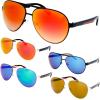 image:imageThe Fresh Steel Leather Frame Real Revo Mirror Lens Active Aviator Sunglasses Gift Box