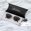 image:imageThe Fresh Vintage Narrow Cat Eye Tinted Lens Sunglasses for Women Gift Box