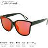 image:imageThe Fresh Womens Horn Rim Metal Accent Mirrored Square Flat Lens Cat Eye Sunglasses with Gift Box