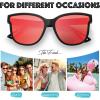 image:imageThe Fresh Womens Horn Rim Metal Accent Mirrored Square Flat Lens Cat Eye Sunglasses with Gift Box