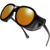 image:imageThe Fresh Gothic Steampunk Side Shield Goggles Retro Sunglasses Rubber Frame with Leatherwear For Men Women  Exquisite Packaging 620504Rubber Black Orange Red Mirror