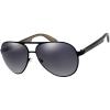 image:imageThe Fresh Steel Leather Frame Active Lifestyle Aviator Sunglasses with Gift Box