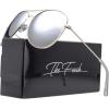 image:imageThe Fresh Classic Aviator Frame Light Color Lens XL Oversized Sunglasses Gift Box23silver