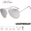 image:imageThe Fresh Classic Aviator Frame Light Color Lens XL Oversized Sunglasses Gift Box23silver